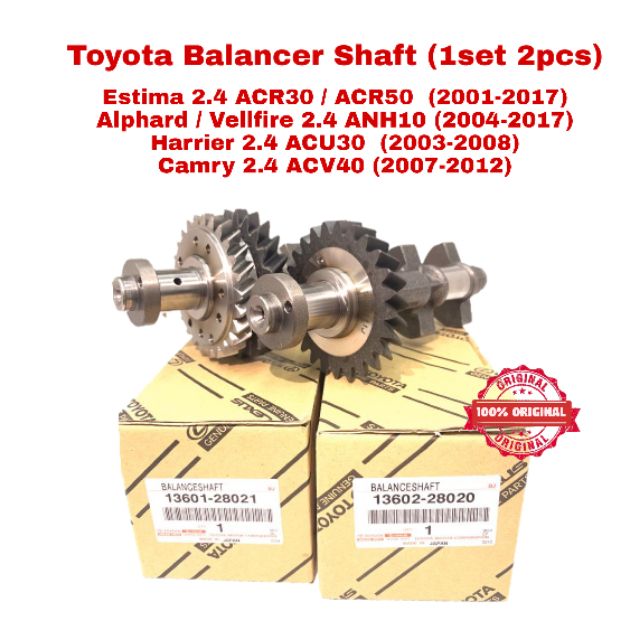 Shop Malaysia Toyota Balancer Shaft 1set 2pcs 13601 28021 13602 28020 Camry Acv40 Estima Acr30 Harrier Acu30 Alphard Vellfire Anh10 Shopee Singapore