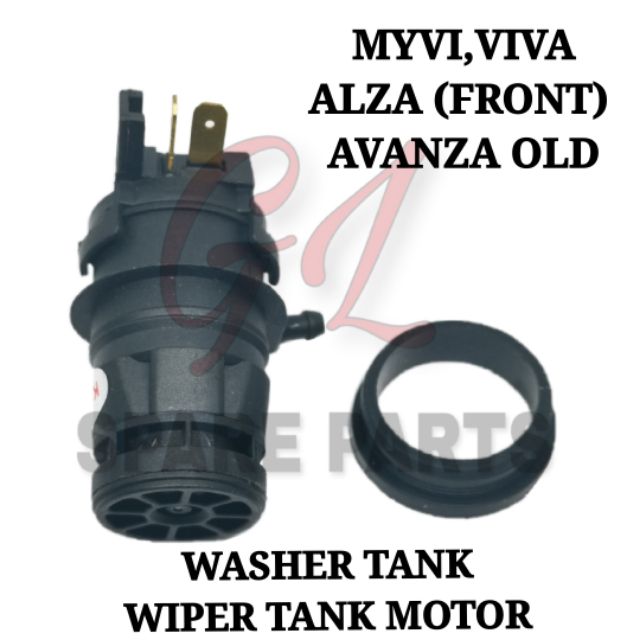 WIPER TANK MOTOR/WASHER TANK MYVI,VIVA,ALZA(FRONT),AVANZA 