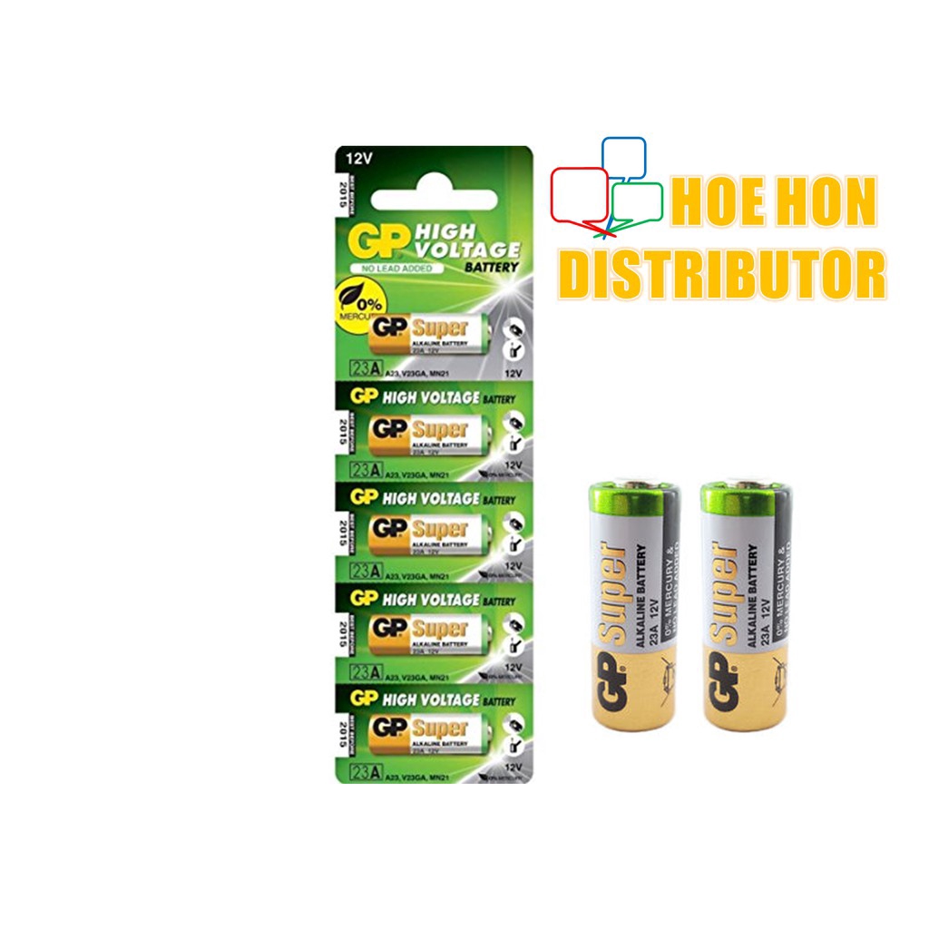 Lot De 5 Piles 23A 12V Alcalines - Équivalent MN21, A23, V23GA - Pour Télécommandes, Alarmes, Jouets