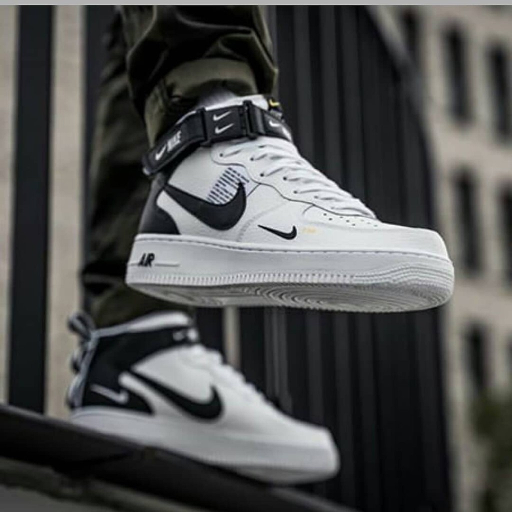 Nike Airforce 1 Lv08 Mid Utility White | Shopee Singapore