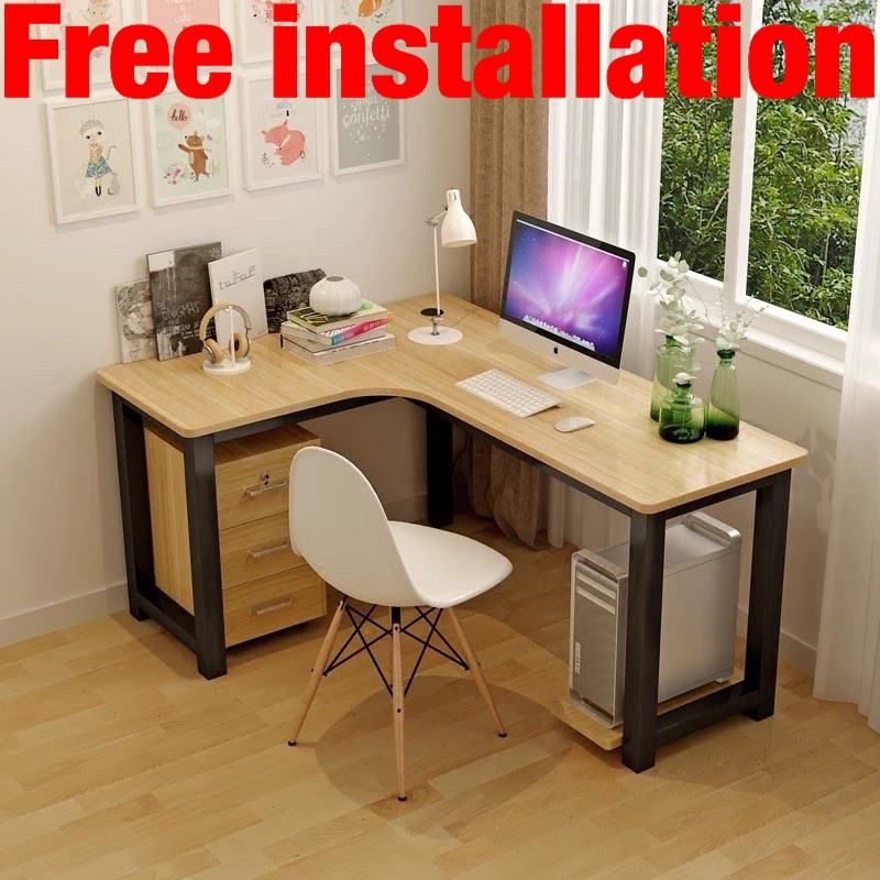 UMD L-shaped Study Table with FREE Installation | Shopee ...