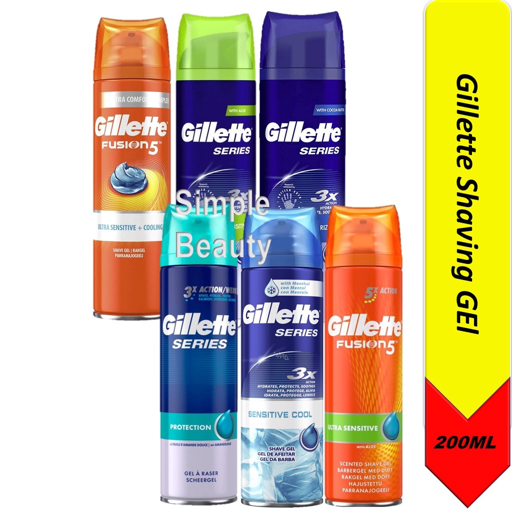 Gillette Shaving Gel, 200ML Shopee Singapore