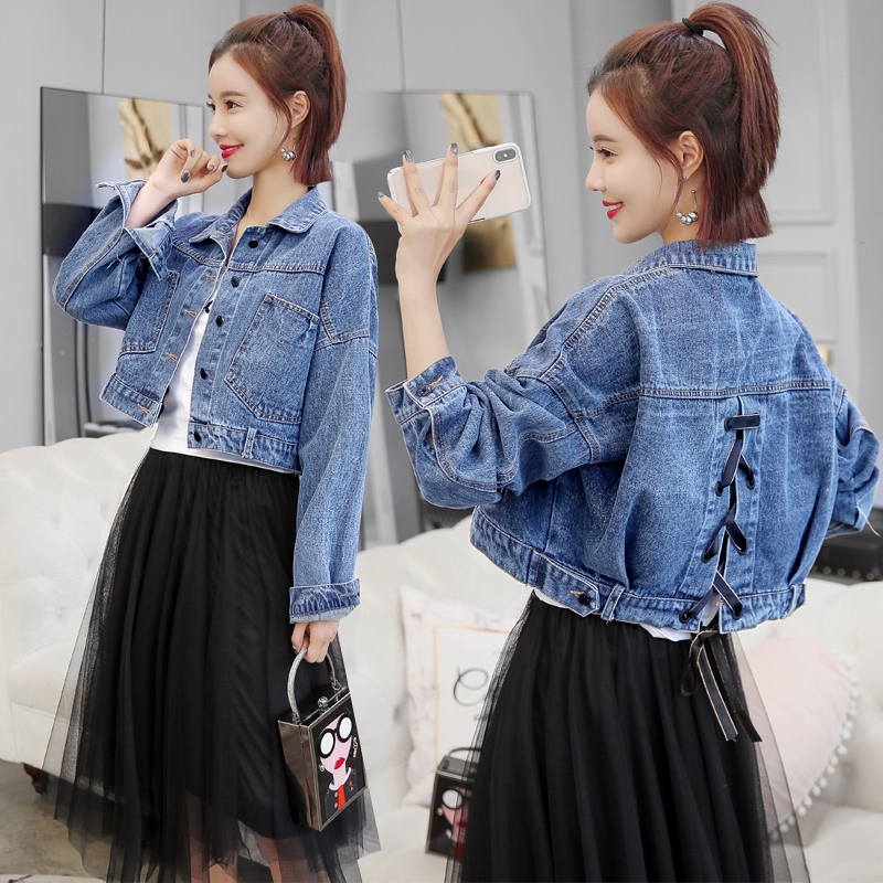 short waisted jean jacket