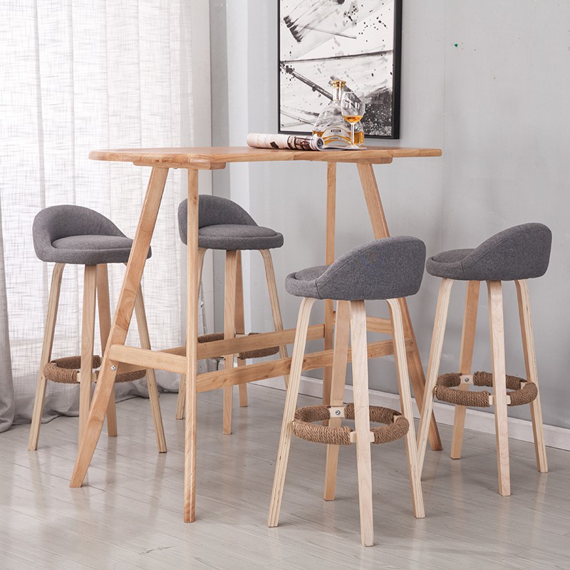 Bar stool high chair New Furniture simple solid wood bar Bar stool high chair New Furniture simple solid wood bar