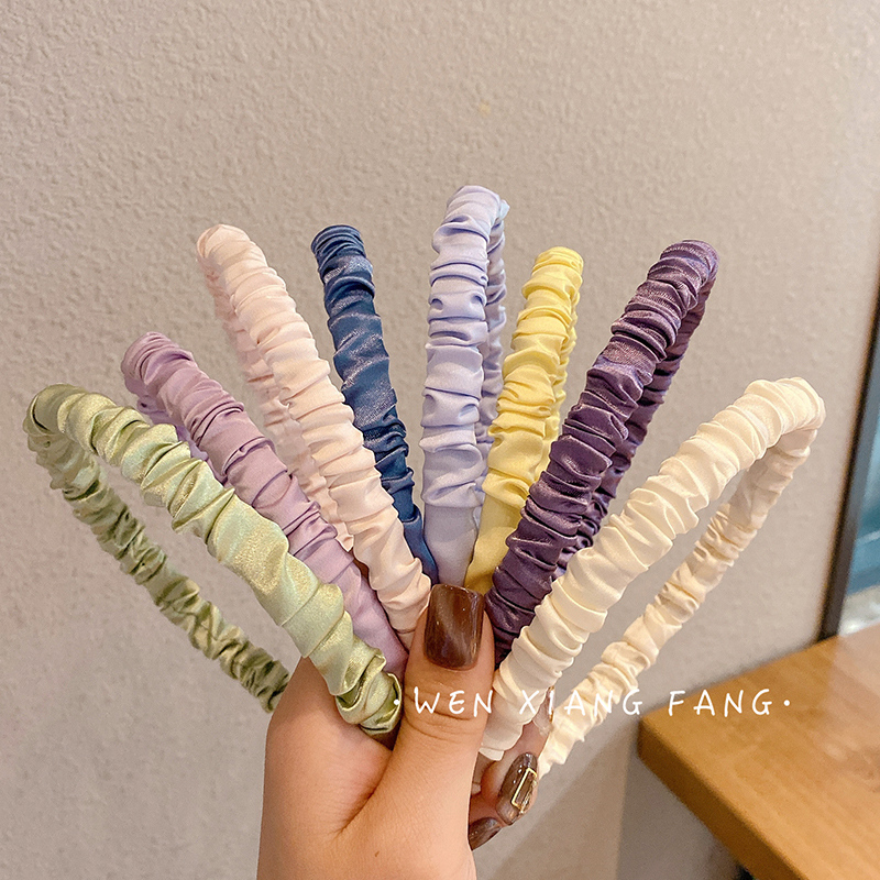 Korean Candy Color Hair Band Sweet Folds Headband Hair Accessories