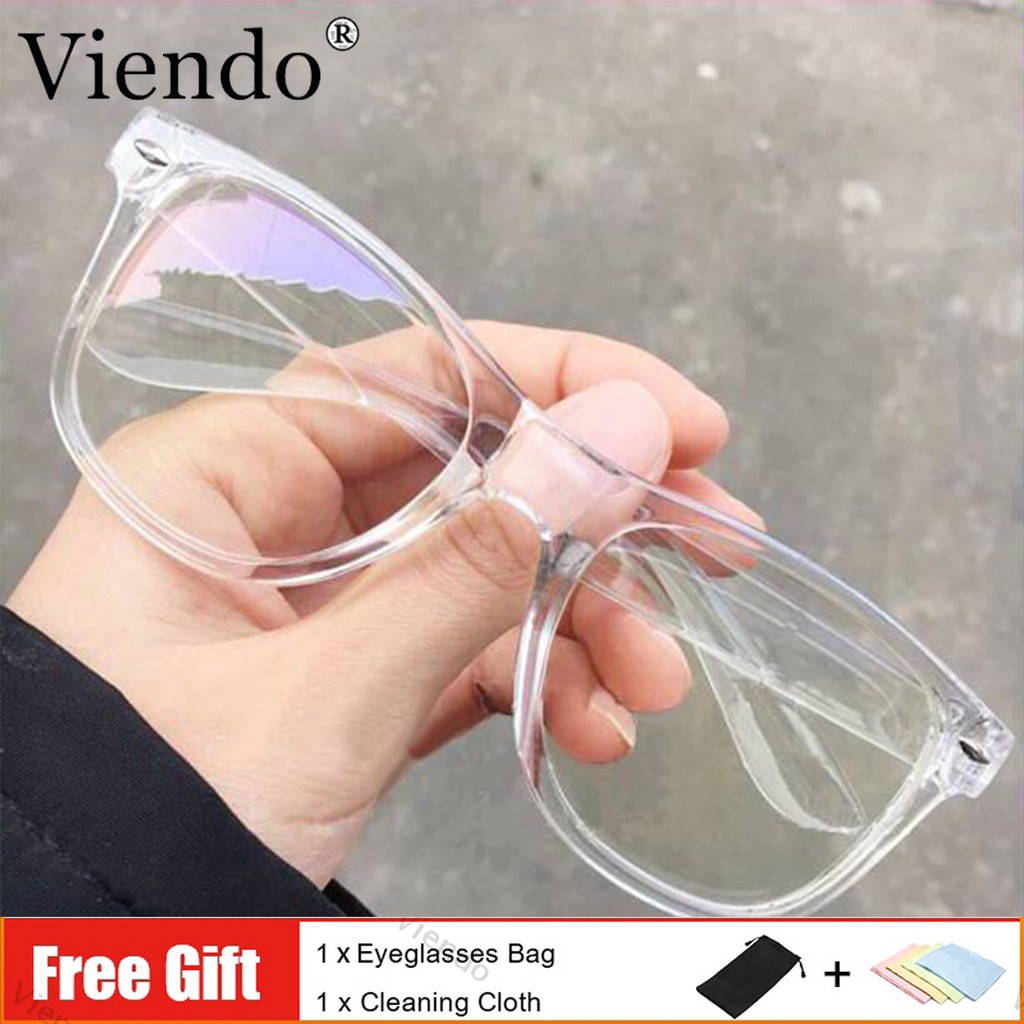 Korean Style Oversized Frame Spectacles For Women Men Retro Eyeglasses Shopee Singapore
