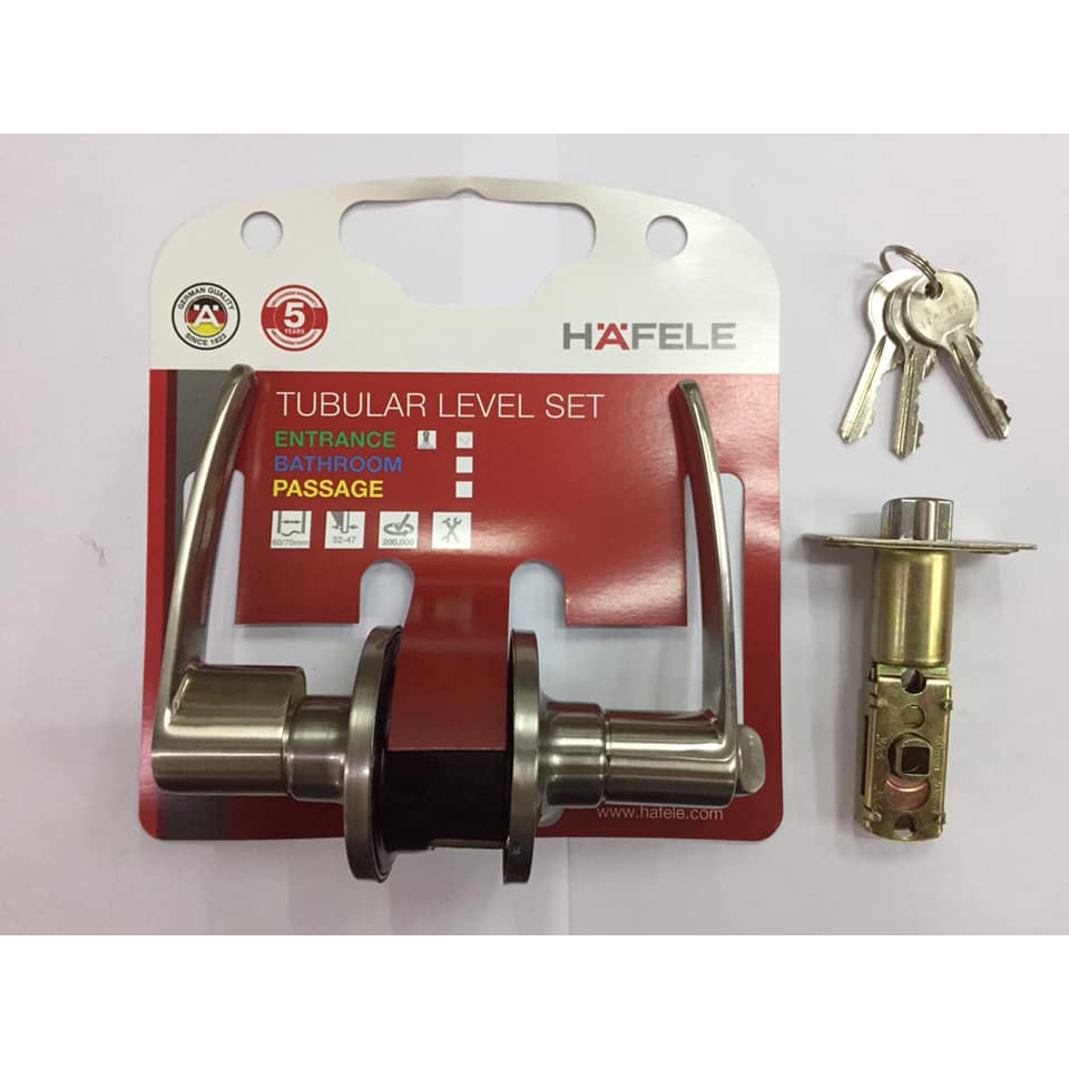 [100% ORIGINAL] HAFELE TUBULAR LEVER LOCK SET (TL-8600 SN) | Shopee ...