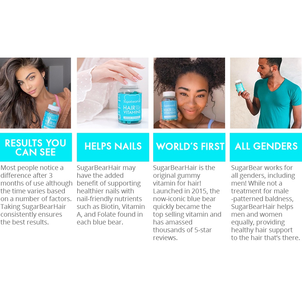 SugarBearHair Vitamins Gummies Prevent hair loss, Encourage hair growth,  (exp Mar 2023) | Shopee Singapore