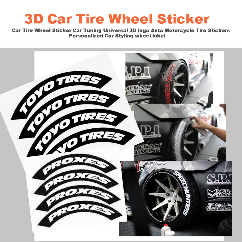 Cne Car Tire Wheel Sticker Tuning Universal 3d Logo Auto