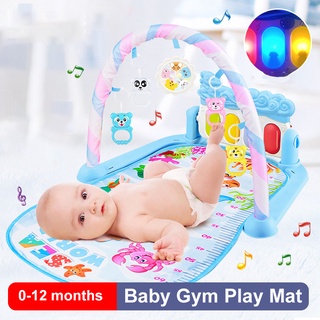 Baby Gym Play Mat Activity Centre Kick and Play Piano Gym Mat with Music and Lights Gifts for Baby Newborn Toddler #0