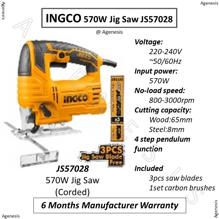 INGCO 570W Jig Saw JS57028 | Shopee Singapore