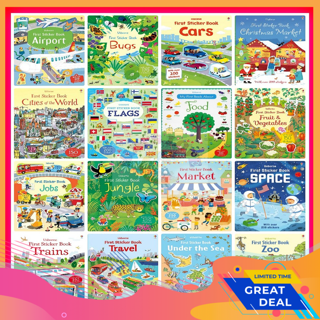 [ as ↓ as 3.33] Part 2 of 3 Usborne Sticker Book Educational Activity