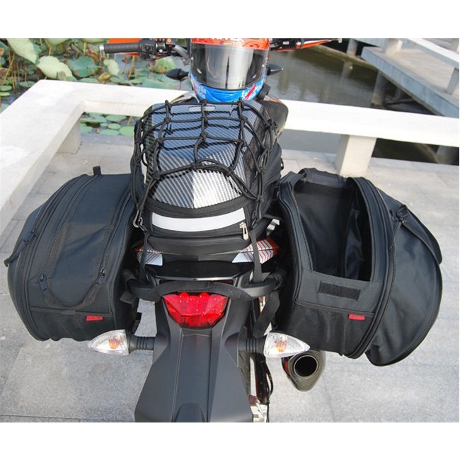 Waterproof Oxford Cloth Motorcycle Panniers Saddle Bags Travel Bales