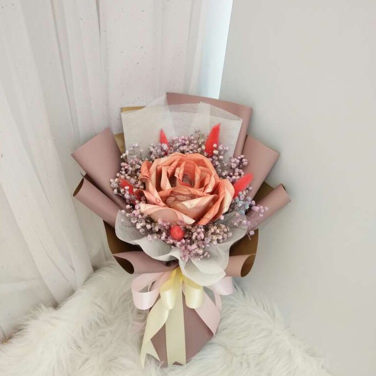 钱花满天星花束money Flower Baby Breath Bouquet Shopee Singapore