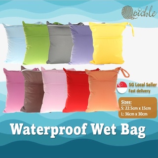 (2 Sizes) Solid Color Wet bag diaper bag nappy bag / waterproof wet bag / stroller organizer bag / swimwear bag