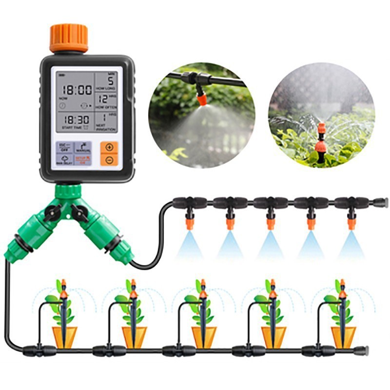 Automatic Water Timer Self Watering Misting Drip Kit Irrigation Timer