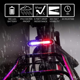 New Bicycle Tail Light Ultra Bright 7 Lighting Modes Bycycle light USB Rechargeable LED Cycling Rear Headlights Safety Warning Light Signal Light #1