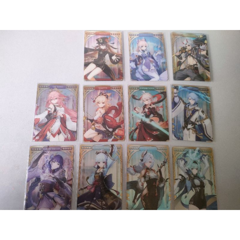 Genshin Impact Wafer Metallic Cards Vol2 Character Visual Cards 