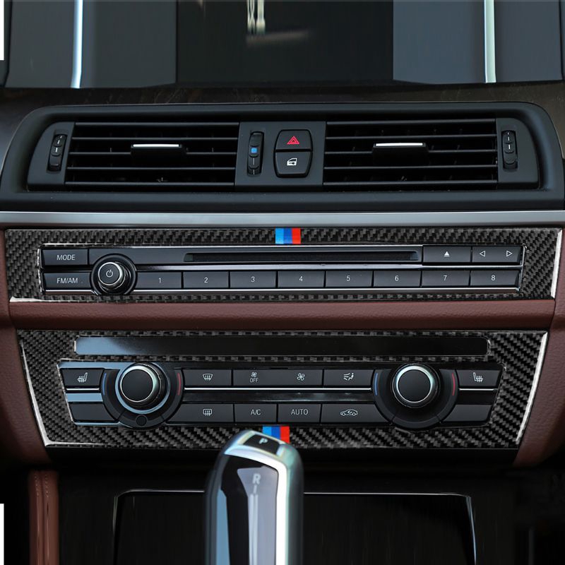 Neva For Bmw F10 5 Series Interior Trim Carbon Fiber Car Cd Control Panel Shopee Singapore