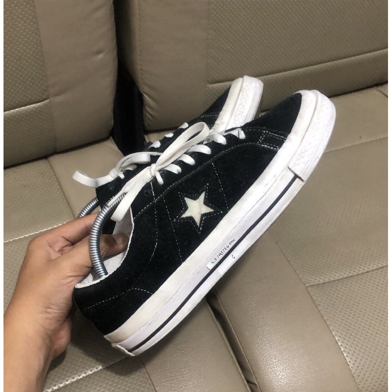 converse one star black high tops