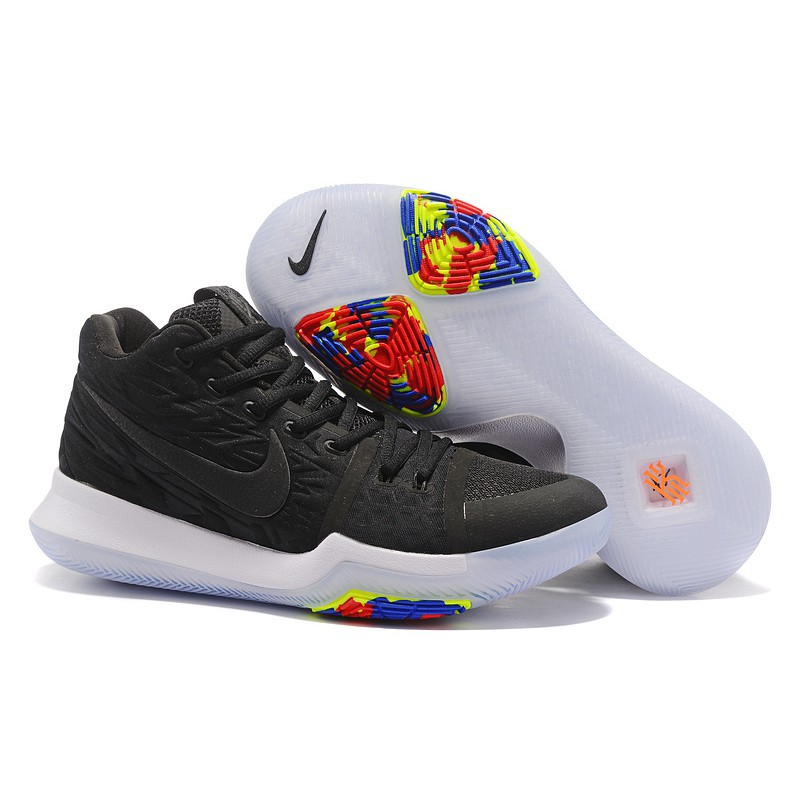 kyrie 3 black and white