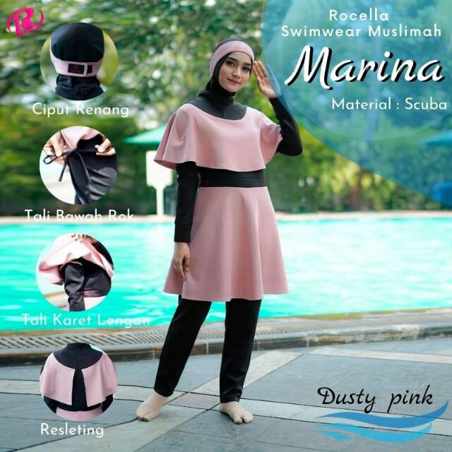 Muslim Swimsuit Syari Rocella Swimwear Marina Baju Renang Muslimah Syari Rocella Swimwear Marina Shopee Singapore