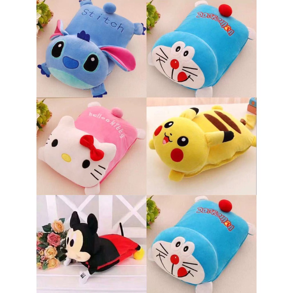 Chinee 2 in 1 Pillow Blanket ( Cute Design ) Easy To Carry, Travel Blanket, Soft Kumot For Kids