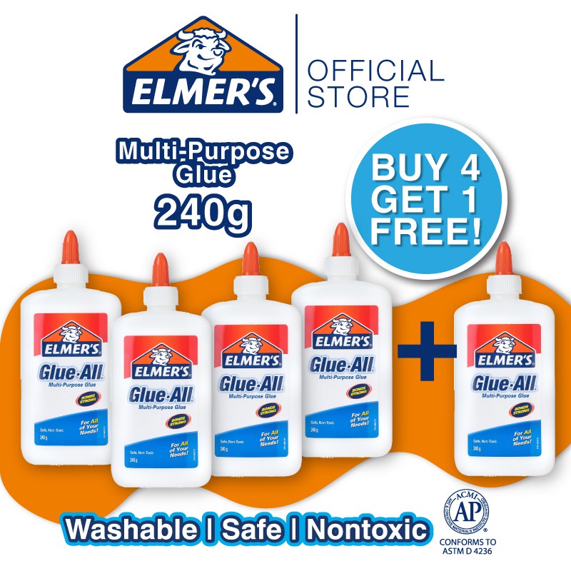 ELMER'S GLUEALL MULTI PURPOSE GLUE IN 240g [BUY 4 GET 1 FREE BUNDLE