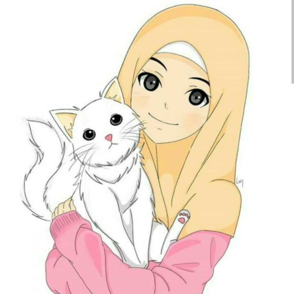 Мусульманка с кошкой