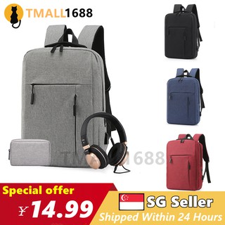 【✅SHIP FROM SG】School Bag Laptop Bag Backpack Aluminium Handle Men backpack Men canvas beg Bag Haversack Sport Bag