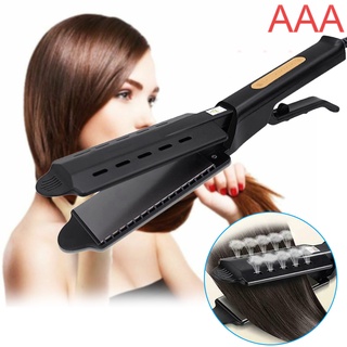 Hair Straightener Straight & Curly Dual Uses Ceramic Tourmaline Ionic Flat Iron Curler Fast Heating for Wet & Dry Hair