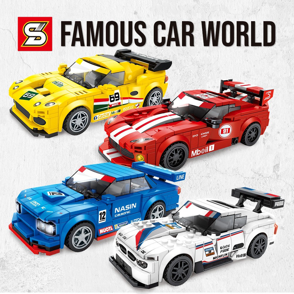 Popular New Products Sy Sheng Yuan 5104 5105 5106 5107 Famous Car World Series Sports Vehicle Building Block Br Shopee Singapore