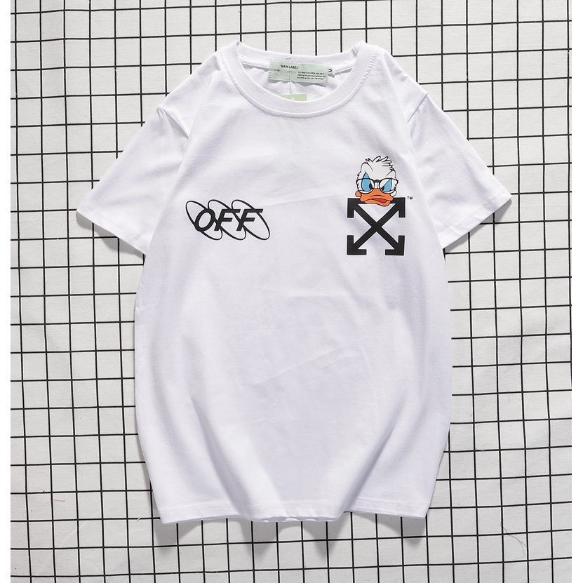 Off White Cotton T Shirt For Men And Women Shopee Singapore