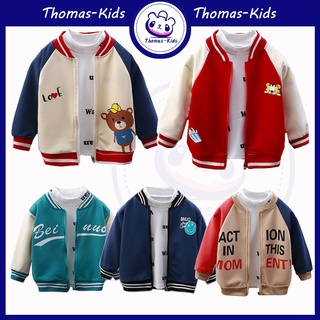 [THOMAS KIDS] 1-9Y Boy Girl Spring Autumn Cotton Baseball Uniform Children's Jacket Clothes Kids Coat Outwear