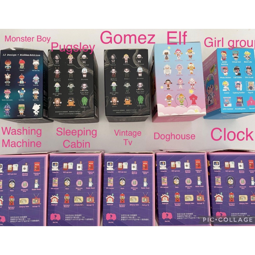 Popmart sweet bean I am here Skull panda Addams family dimoo boy skull