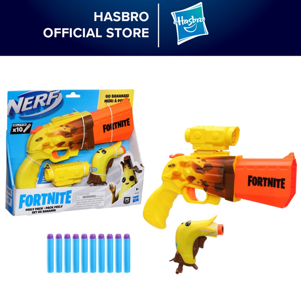 Nerf Fortnite 2-Blaster Peely Pack Includes SR-Ripe Blaster, Micro Peely  Blaster, and 10 Official Nerf Elite Darts | Shopee Singapore