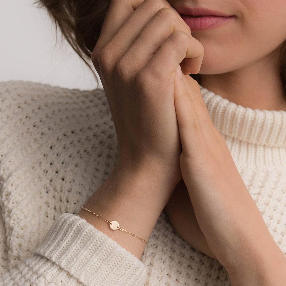 Fashion Personality Simple Women S 26 Letter Bracelet Gelang Tangan Emas 手链 手环 Shopee Singapore