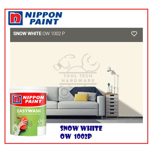 Shop Malaysia Nippon Paint 1l Easy Wash Interior Wall Colour Paint Cat Dinding White Colour Wall Painting Off White Colour Range 油漆 Shopee Singapore