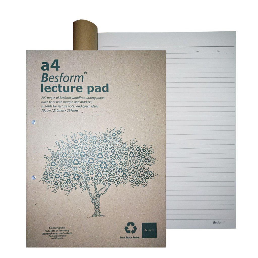 Besform A4 Lecture Pad 70gsm (200 pages) | Shopee Singapore