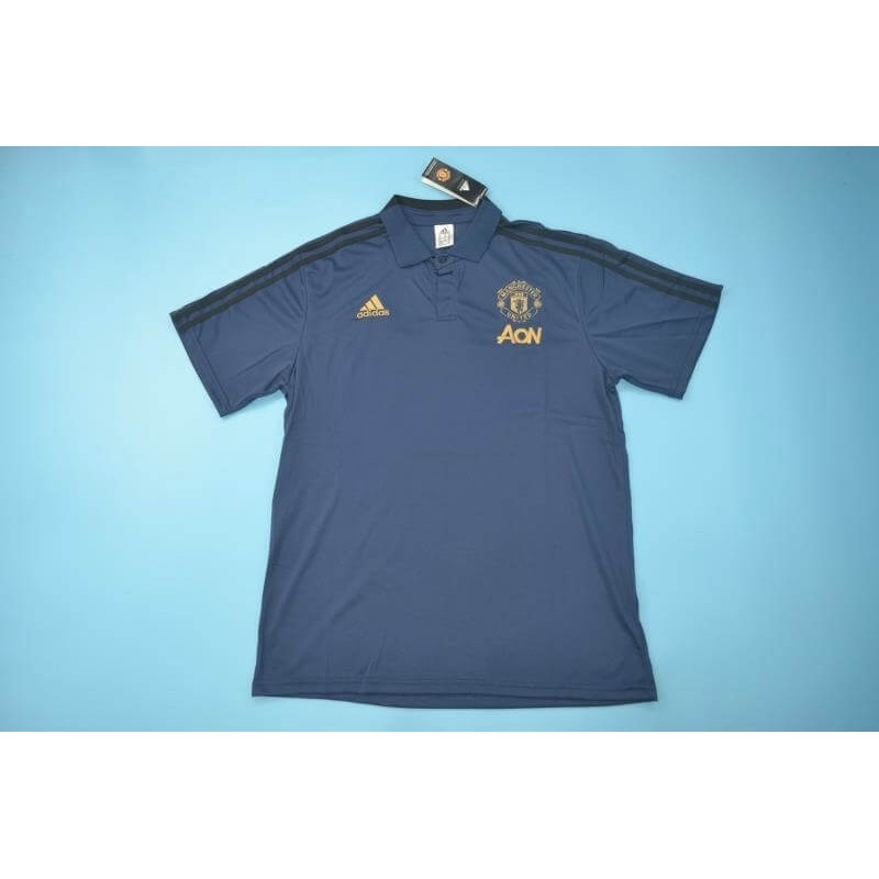 man utd blue polo shirt