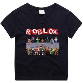 Roblox Boys Short Sleeve Shirt Cartoon Summer Clothing Cotton Tee Shirt Shopee Singapore - 2019 summer boys t shirts roblox game fortnight cotton t shirt