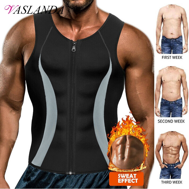 Men Shapers Waist Trainer Sauna Suit Weight Loss Sweat Compression ...