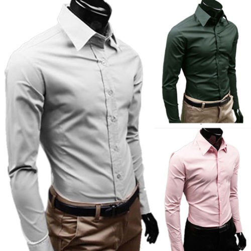 Mens Luxury Formal Casual Business Long 