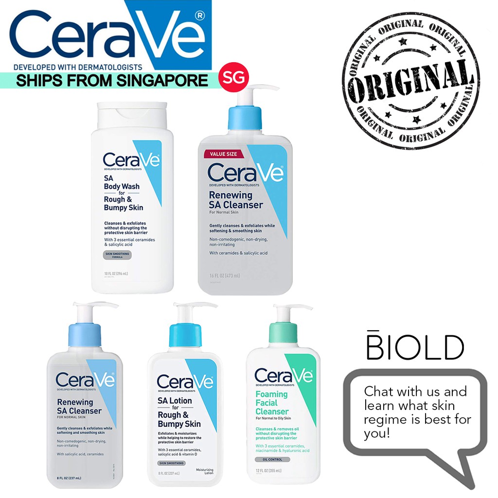 CeraVe SA / Body Wash / Lotion / Cream / Renewing Cleanser / Foaming