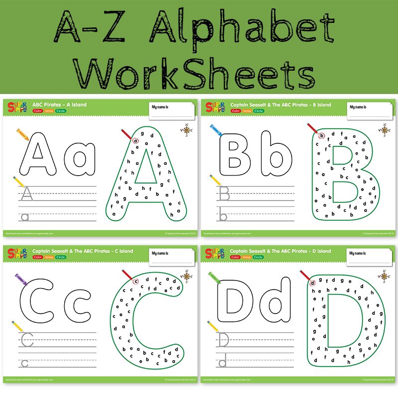 26 Letters A-Z Alphabet Digital Connection Practice Paper Preschool ...