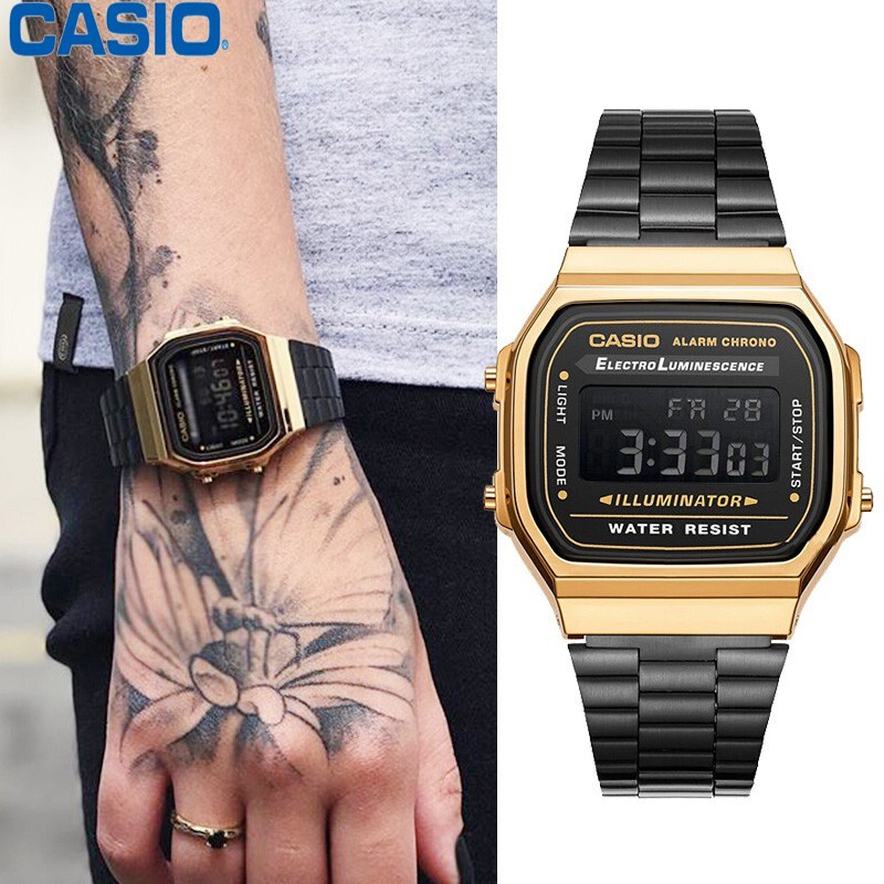 casio retro gold black