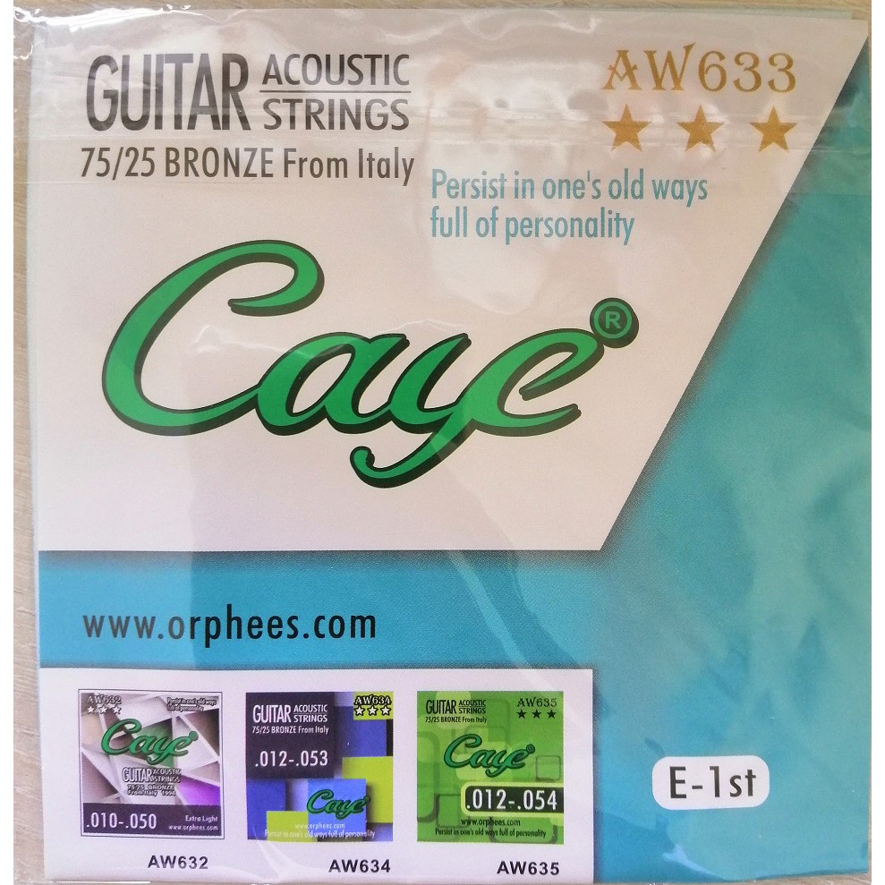 Acoustic / Classical Guitar String Orphee full set / Caye Guitar Colour  String replacement E-1st, B-2nd, G-3rd | Shopee Singapore