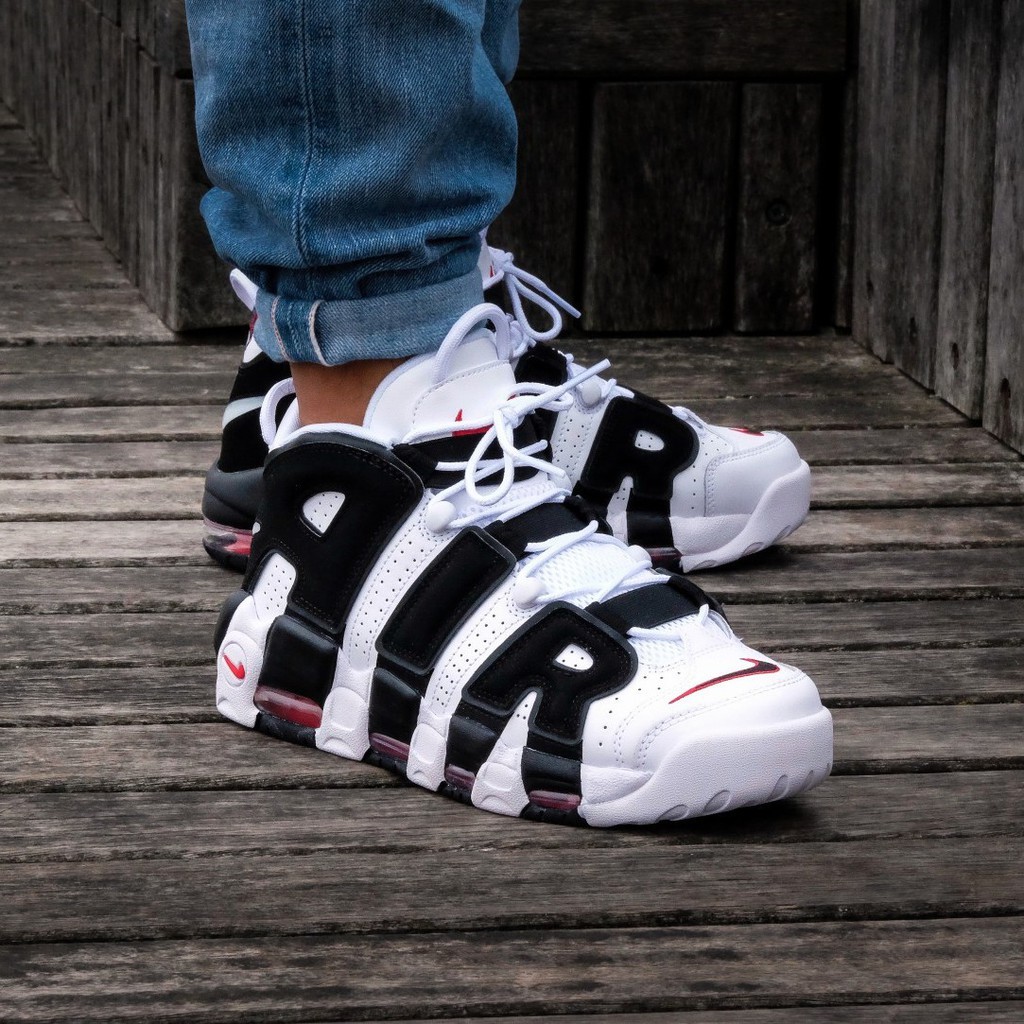 air uptempo white and black