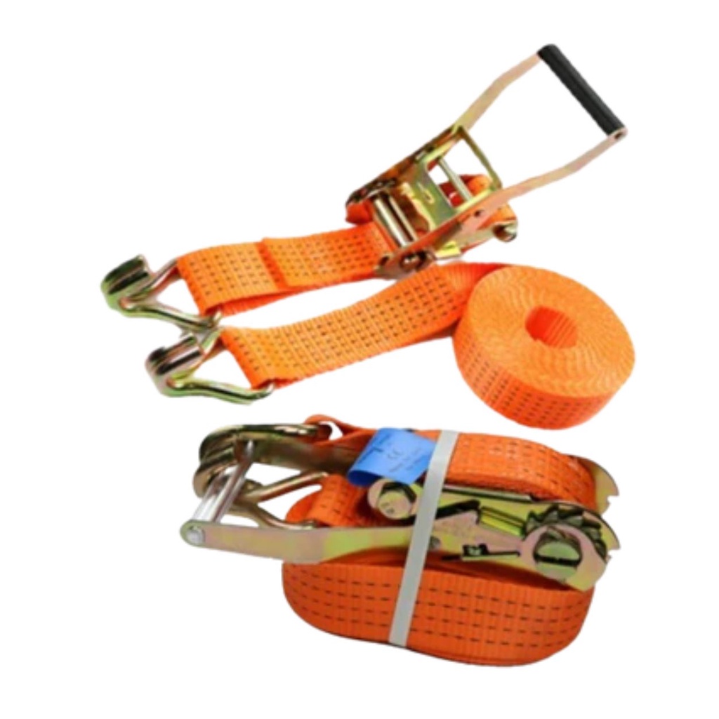 RATCHET TIE DOWN CARGO STRAP LUGGAGE LASHING STRONG STRAP BELT WITH METAL BUCKLE TOW ROPE