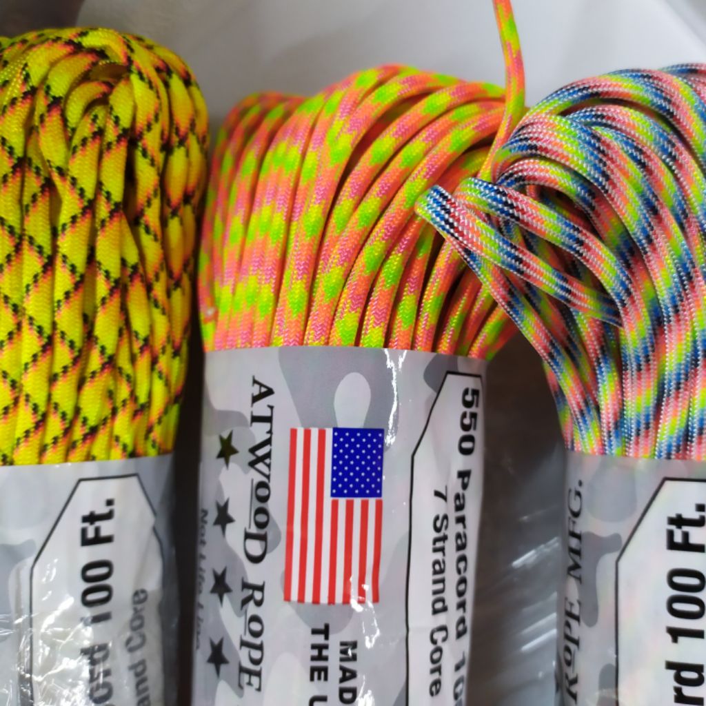 USA-Made Atwood 550 Paracord Patterns Multi-Coloured Paracord | Shopee  Singapore